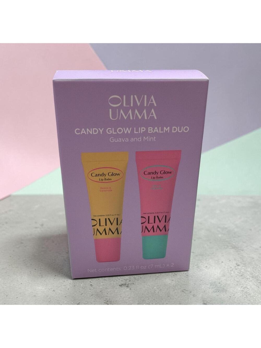 Olivia Umma Candy Glow Lip Balm Duo - Guava and Mint